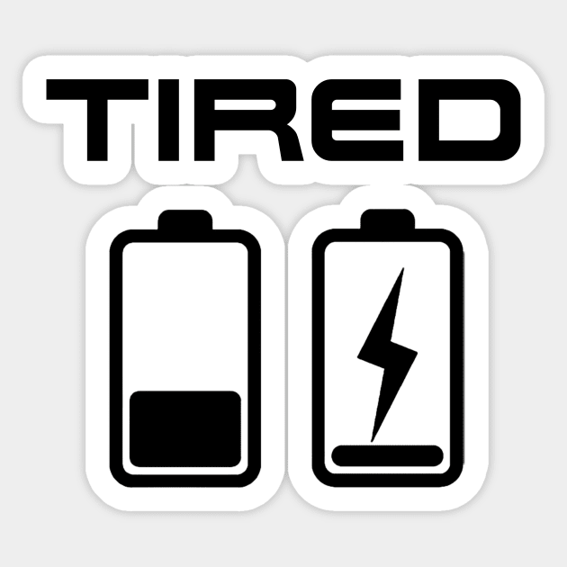 Tired Sticker by JasonLloyd